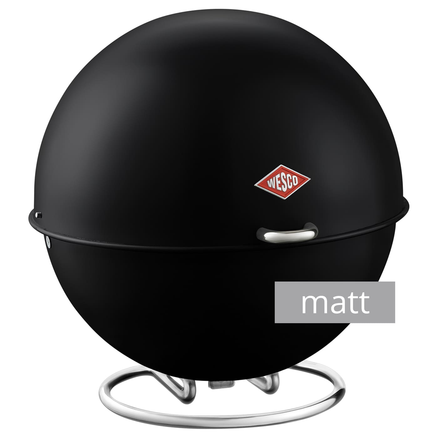 Kugelförmige Aufbewahrungsbox Superball in der Farbe Schwarz matt
