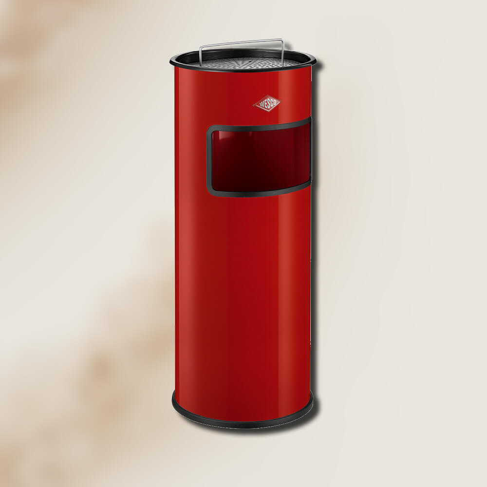 Standasche mit integriertem Mülleimer in der Farbe Rot